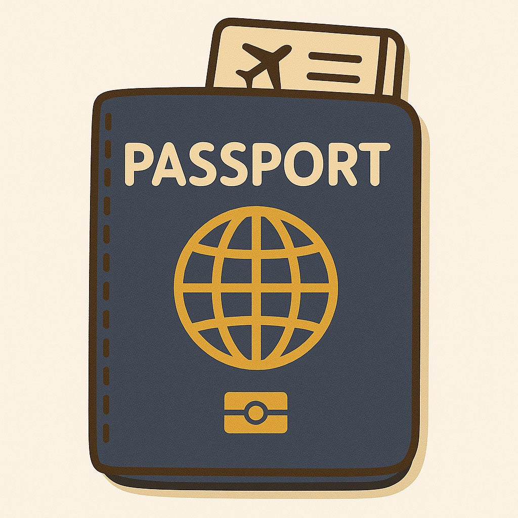 Travel Patch Set – Passport & Camera Embroidered Patches