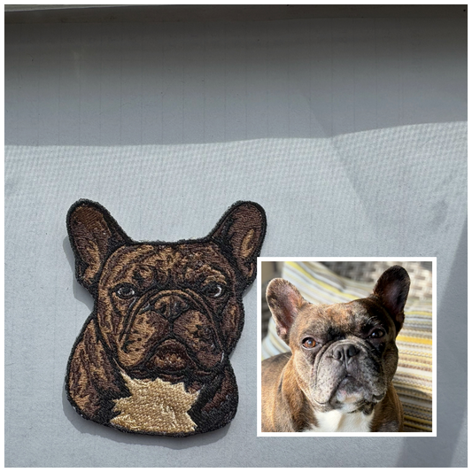 Custom Pet Portrait Embroidered Patch – Personalized Keepsake
