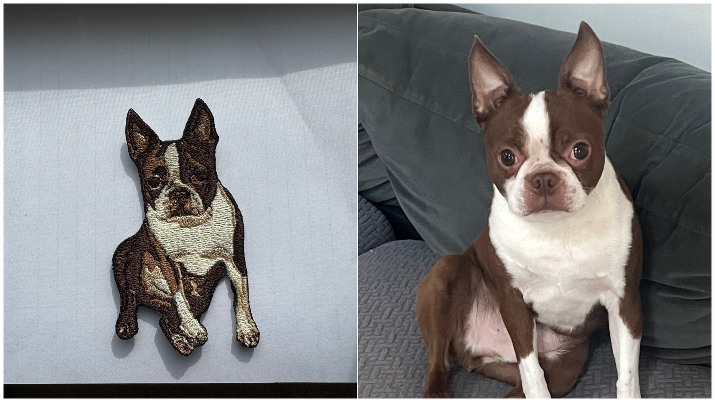 Custom Pet Portrait Embroidered Patch – Personalized Keepsake