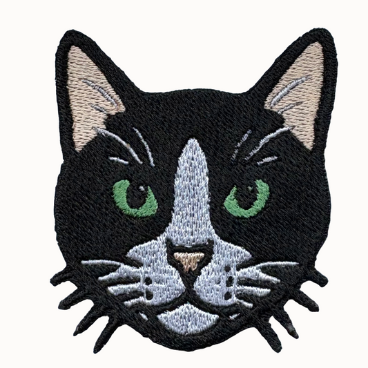 Tuxedo Cat Embroidered Patch