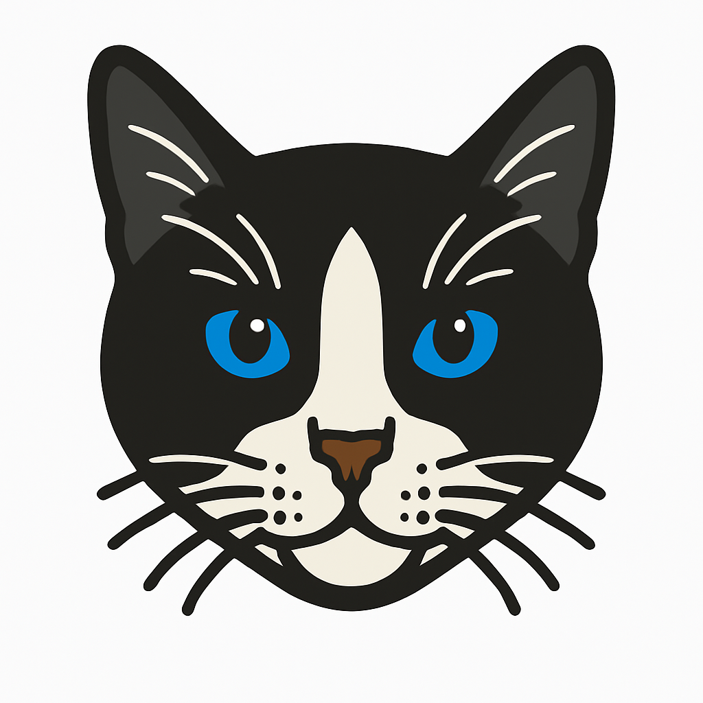 Tuxedo Cat Embroidered Patch